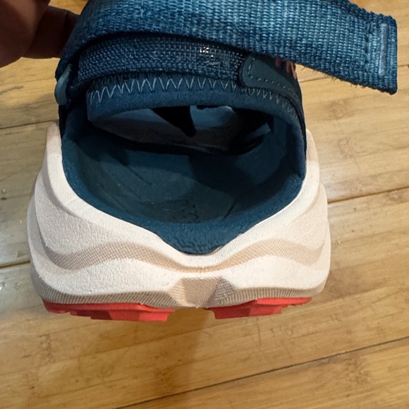 Hoka One One Navy Sandals with Pink Soles - Picture 6 of 10